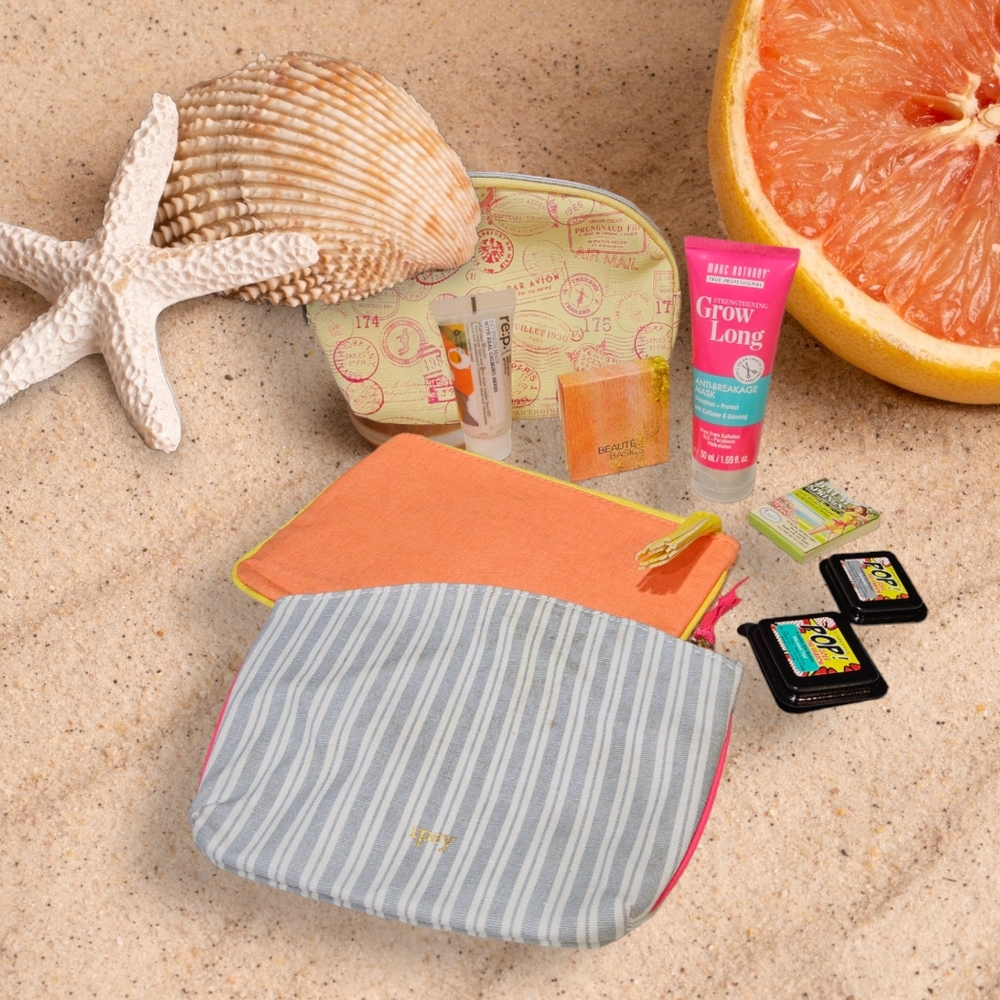 IPSY BAG SET FUN SUMMER COLORS COSMETIC BAG SET
